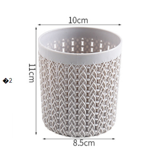 cylindrical container with geometric pattern and dimensions on a white background