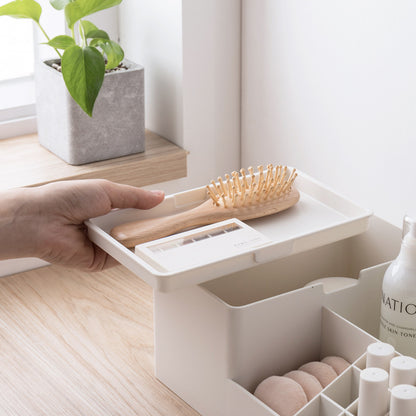 Makeup and skincare organizer box lid