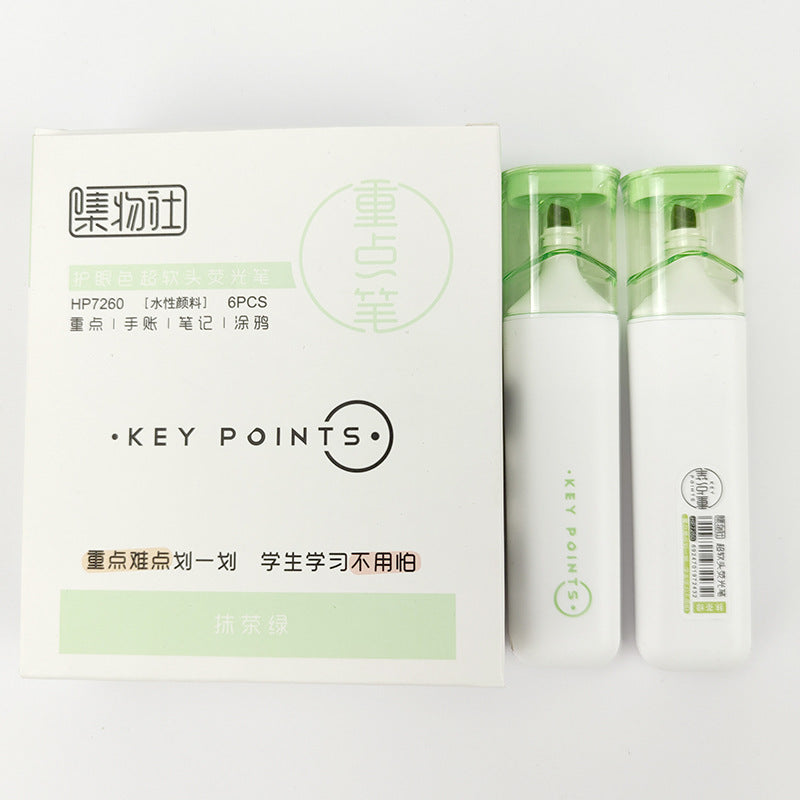Green Soft tip highlighter set